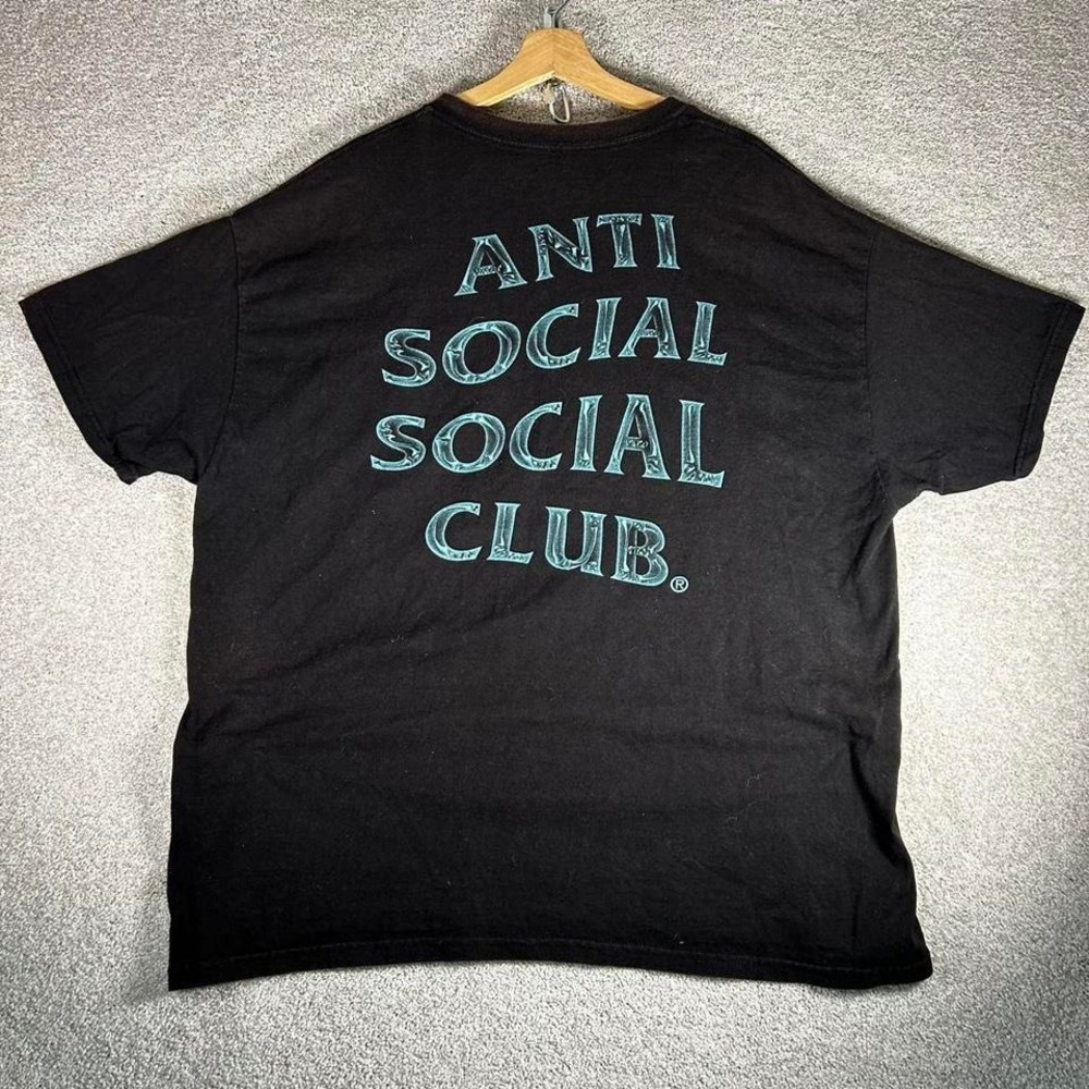 Men's Anti Social Social Club black faded streetwear tee shirt tshirt 2x